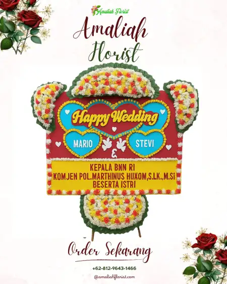 Papan Bunga Pernikahan Tempelsari